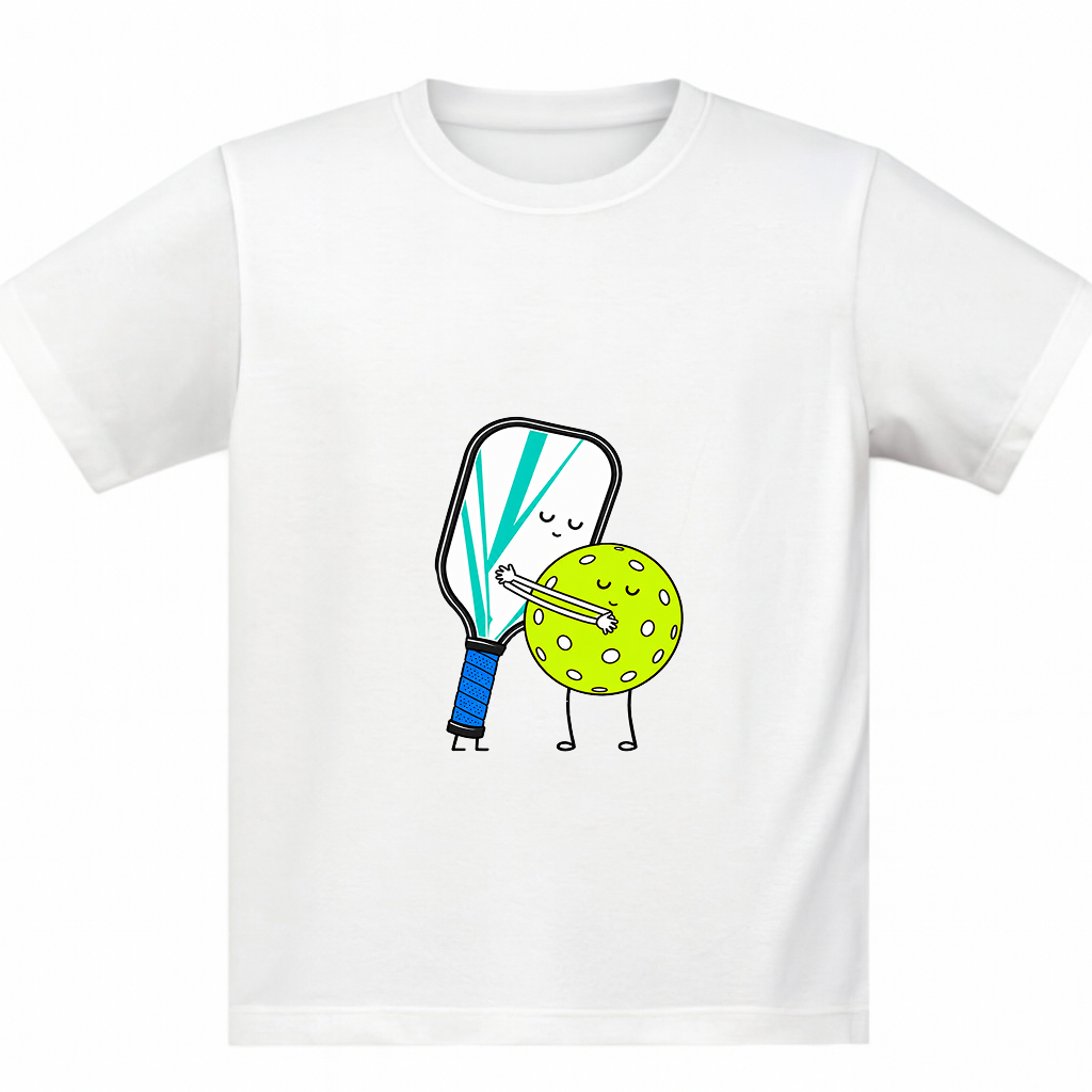 Pickleball White Tshirt Without Text Design 01