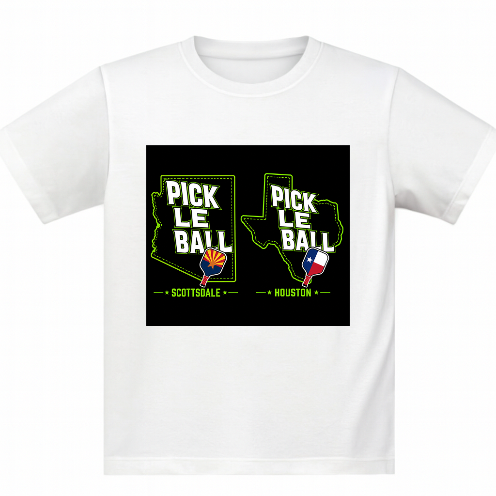 Pickleball White Tshirt Design 02