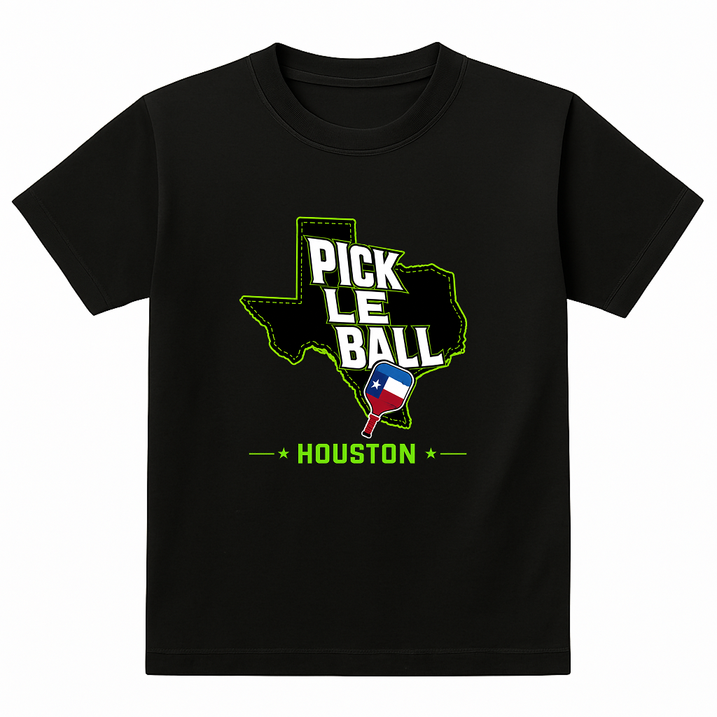 Pickleball Black Tshirt Design 01