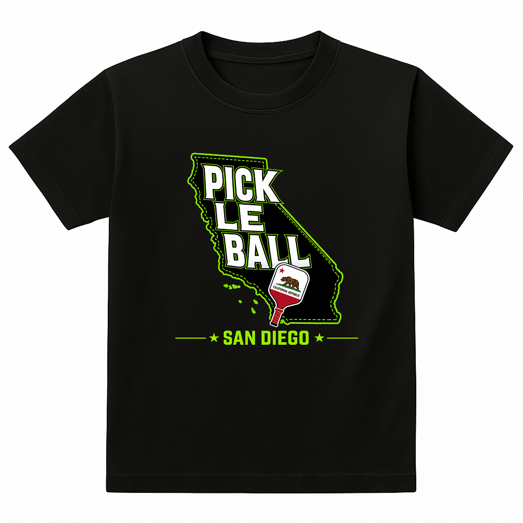 Pickleball Black Tshirt Design 02