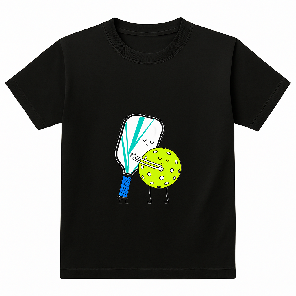 Pickleball Black Tshirt Without Text Design 01