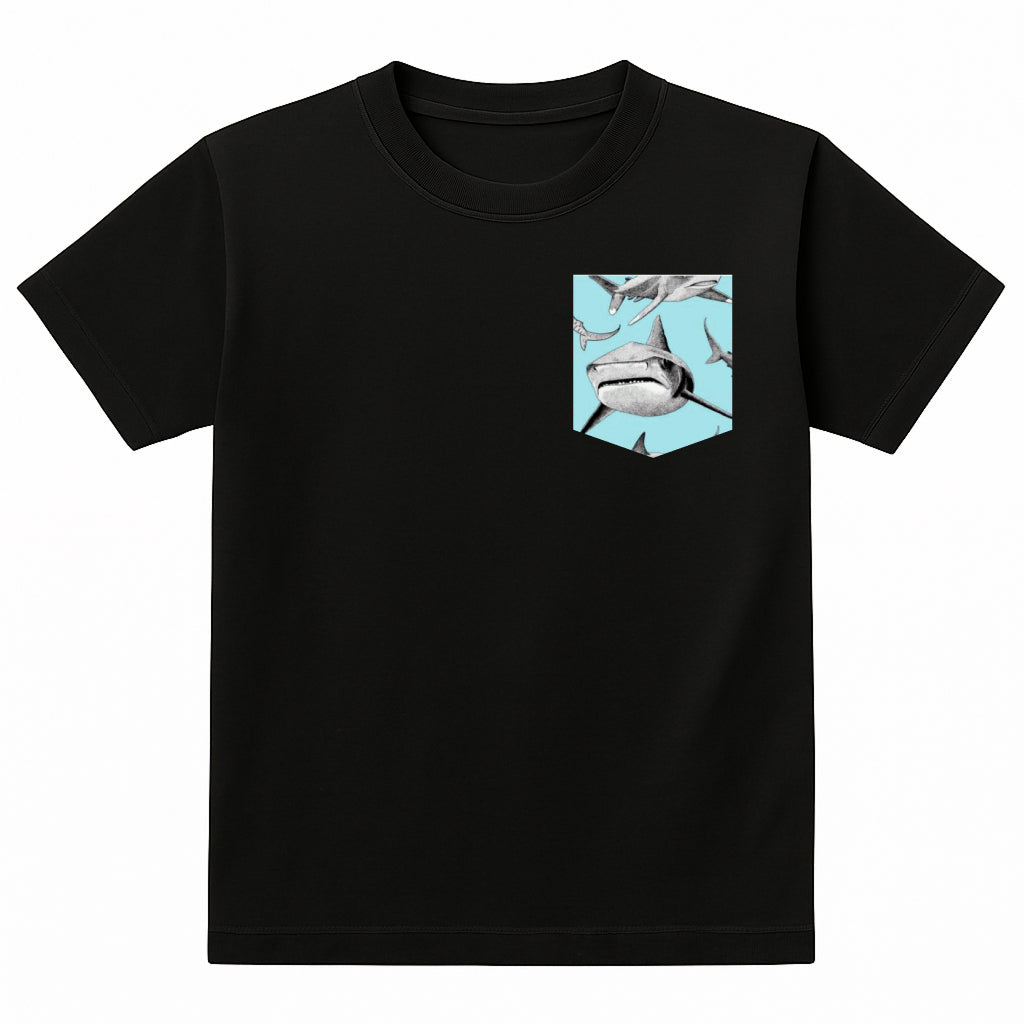 Pocket Black Tshirt 12 Design 27