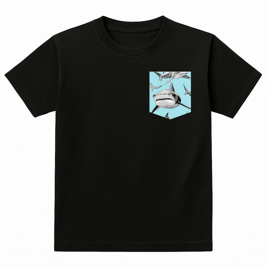 Pocket Black Tshirt 12 Design 27