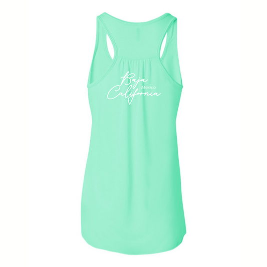WOMEN'S FLOWY RACERBACK PICKLEBALLDALA GREEN