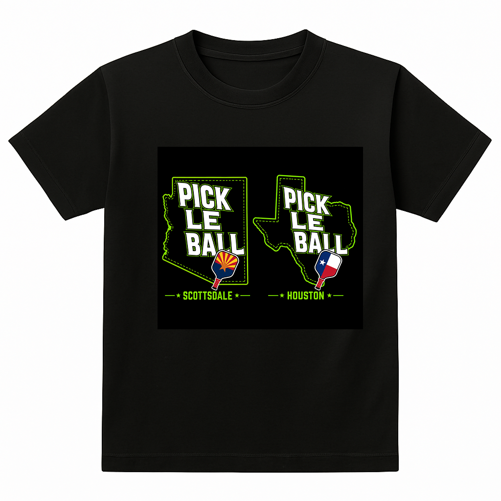 Pickleball Black Tshirt Design 02