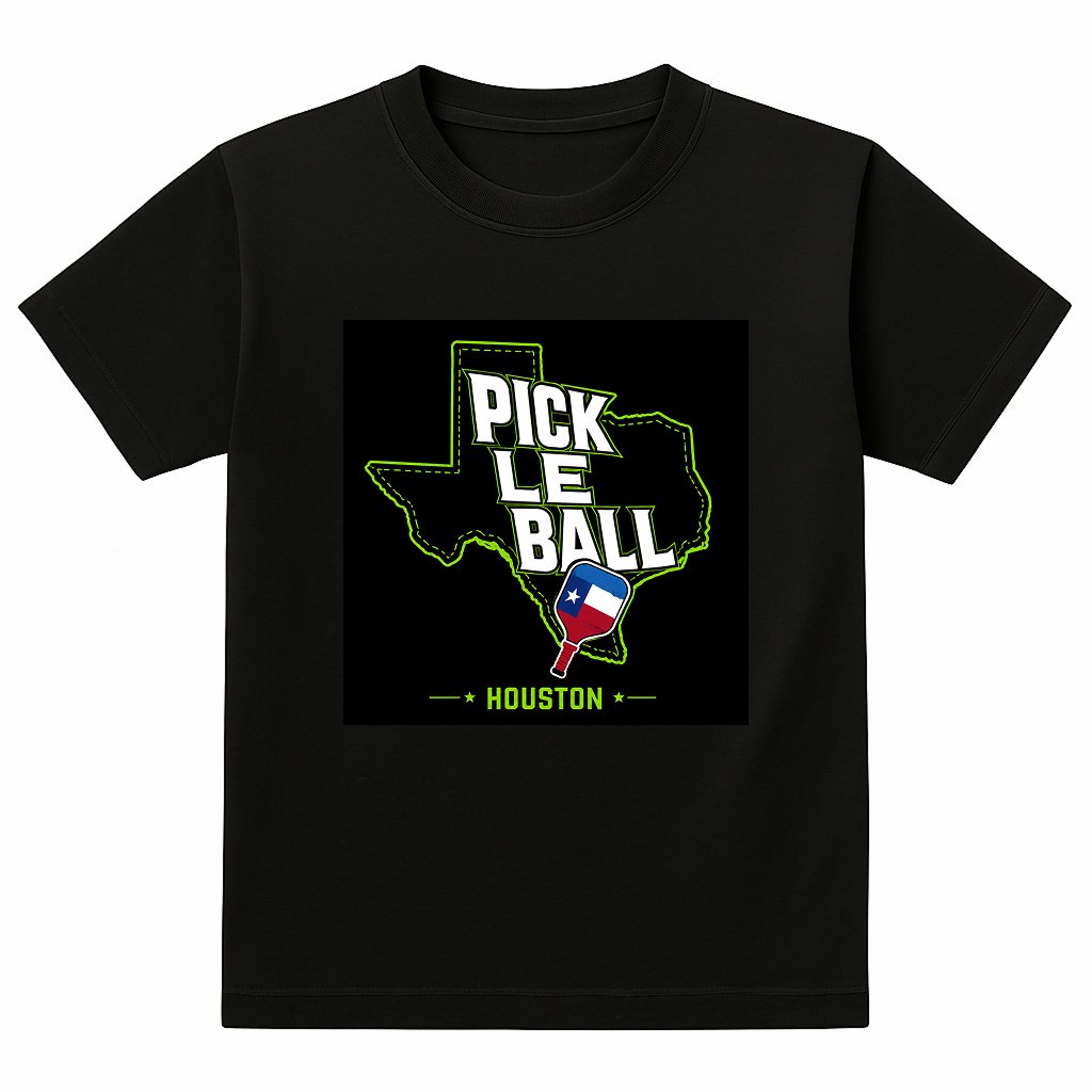 Pickleball Black Tshirt Design 04