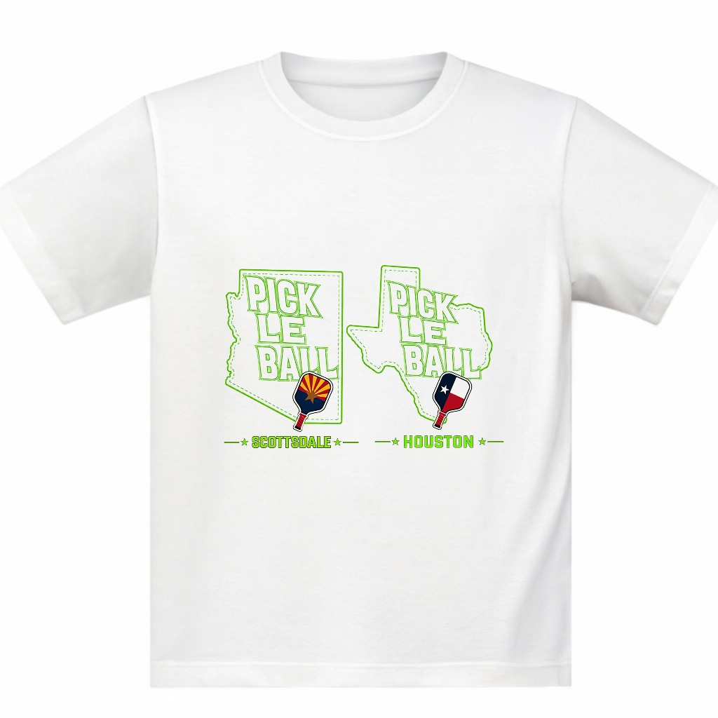 Pickleball White Tshirt Design 03